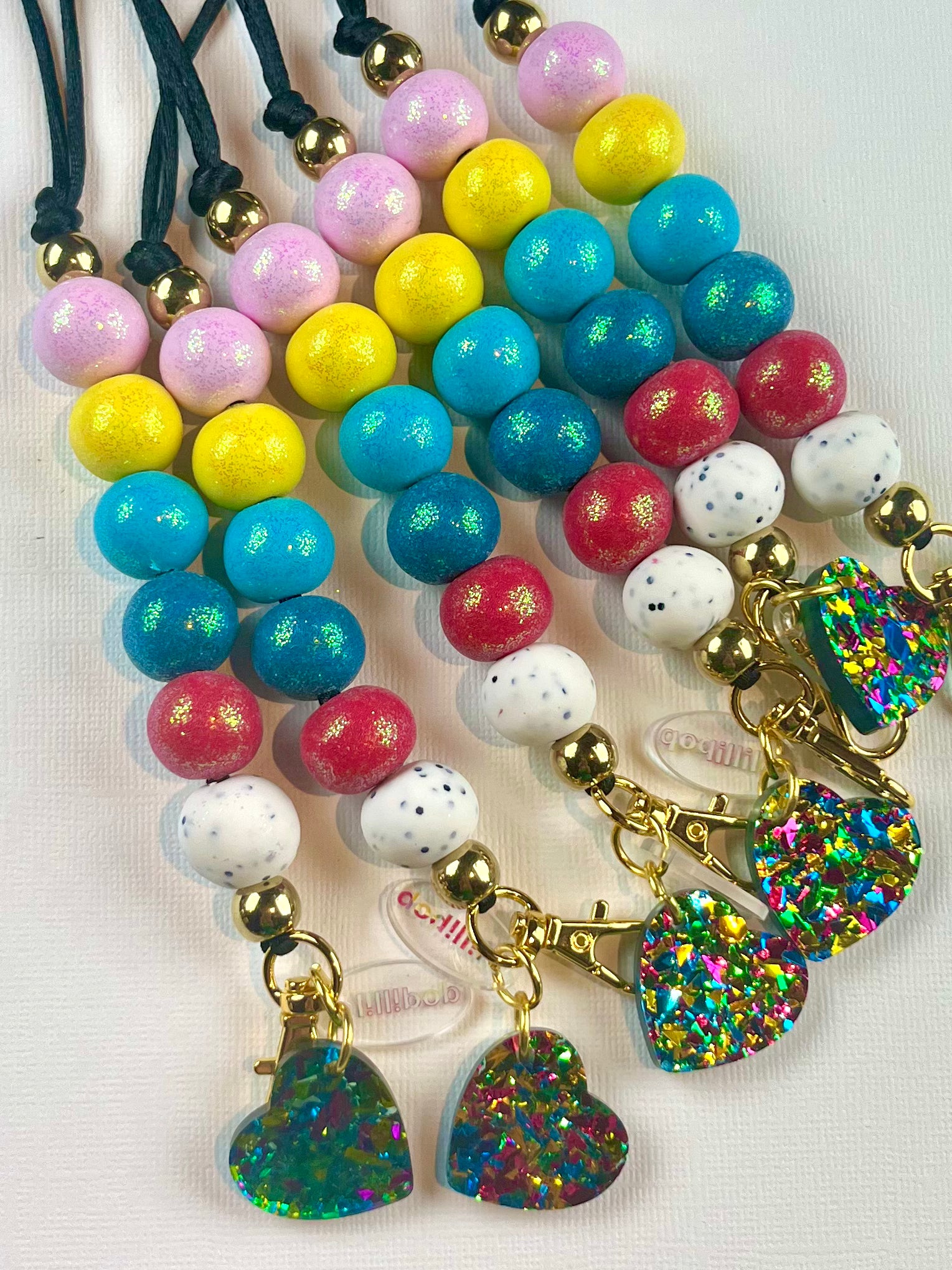 Yoga Ladies Polymer Clay Lanyard