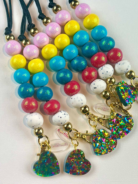 Yoga Ladies Polymer Clay Lanyard