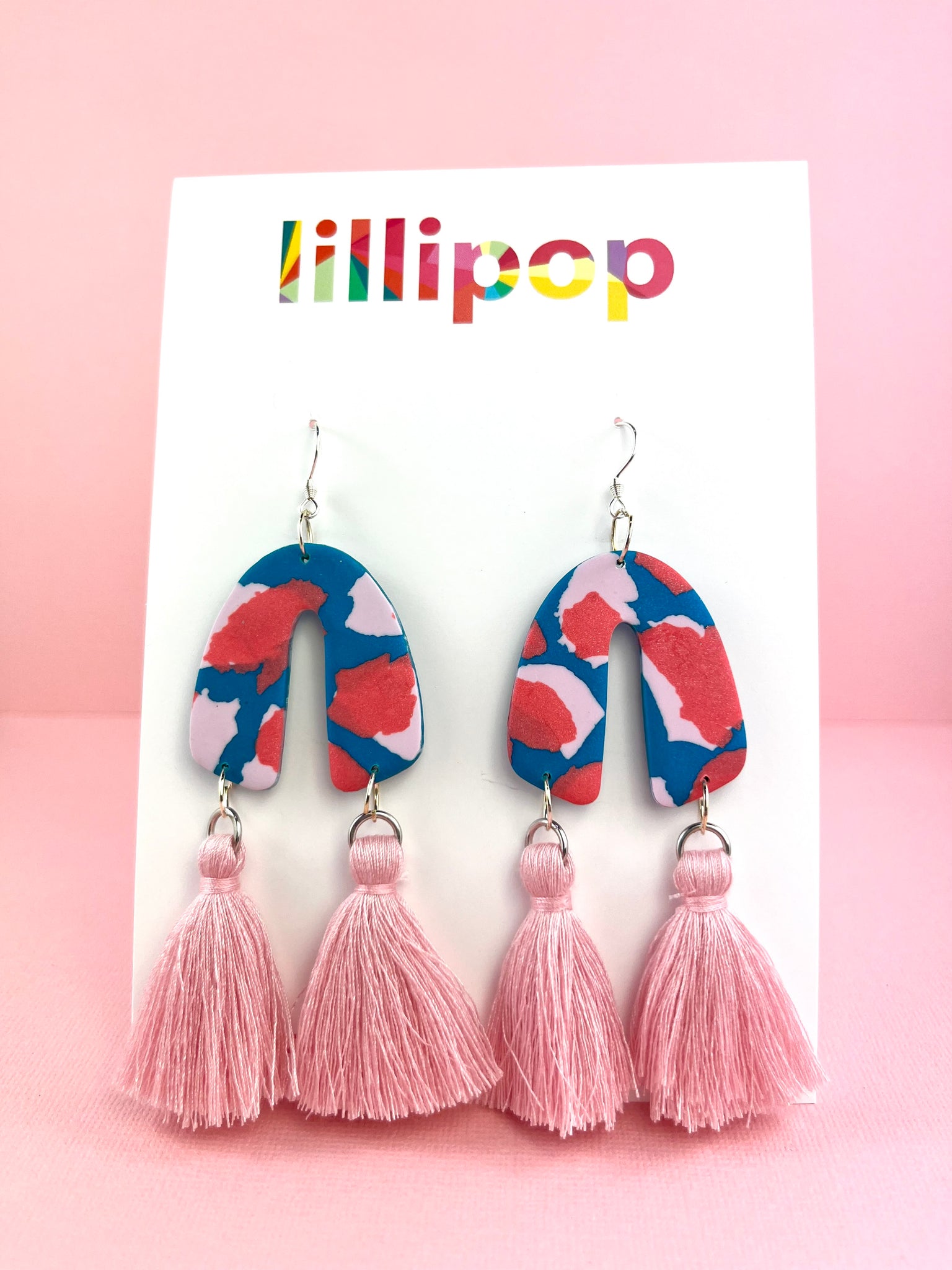 KOI POND- ORGANIC ARCH POLYMER CLAY EARRING  #01