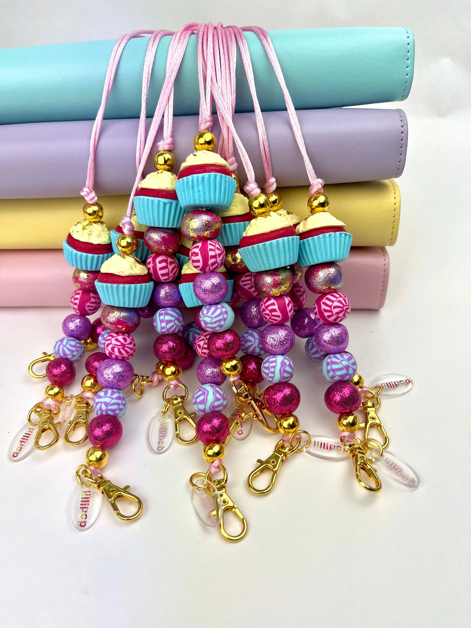 RED VELVET CUPCAKE POLYMER CLAY LANYARDS