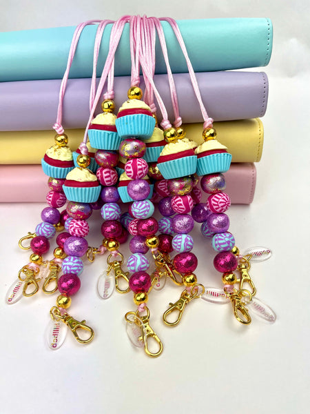 RED VELVET CUPCAKE POLYMER CLAY LANYARDS