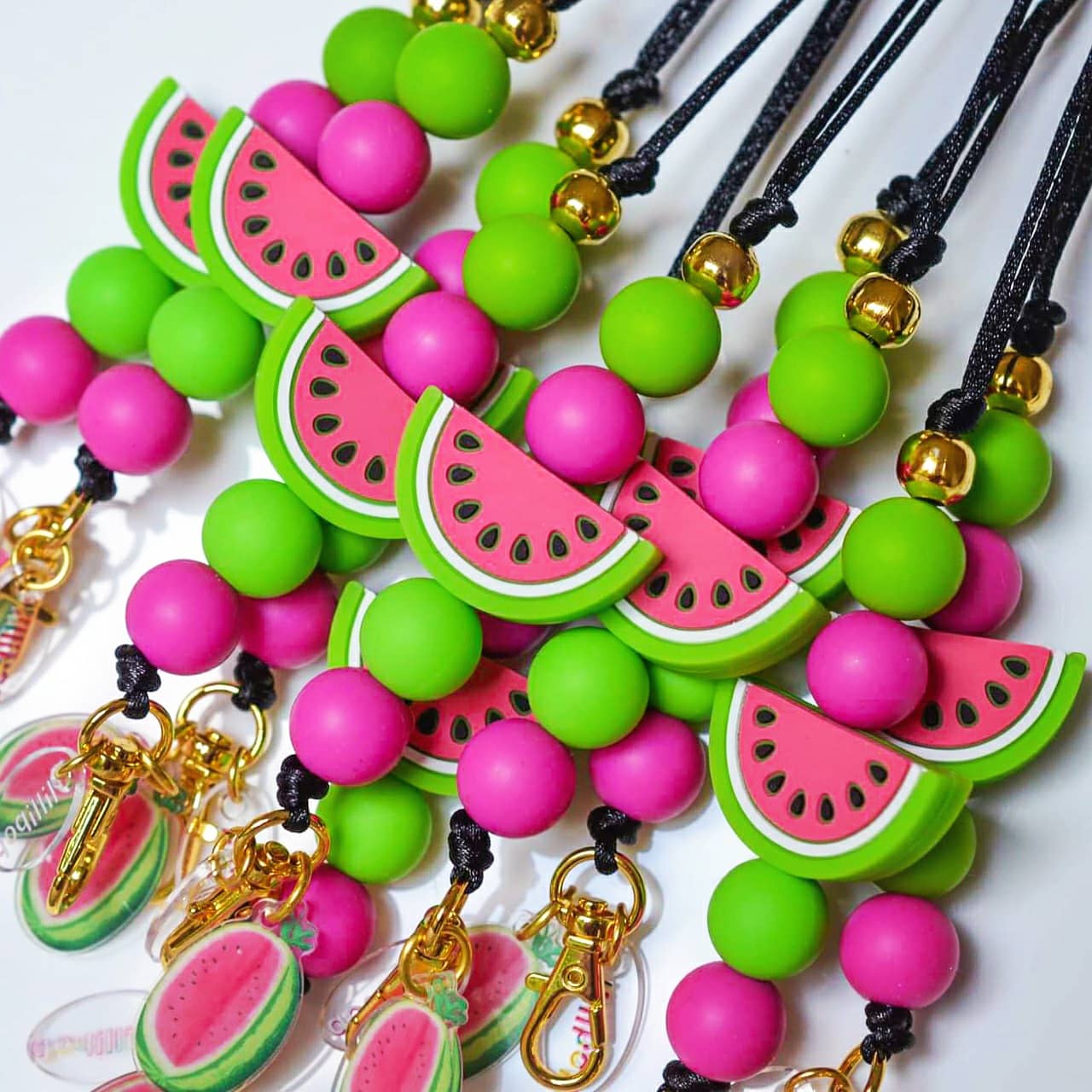 WATERMELON SILICONE LANYARDS